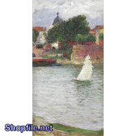 TSD3548 - Tranh sơn dầu sông nước làng quê